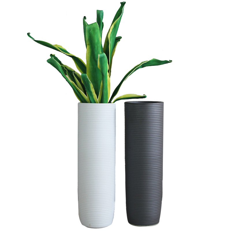 陶瓷欧式现代客厅黑白落地大花瓶家居饰品创意新房花瓶