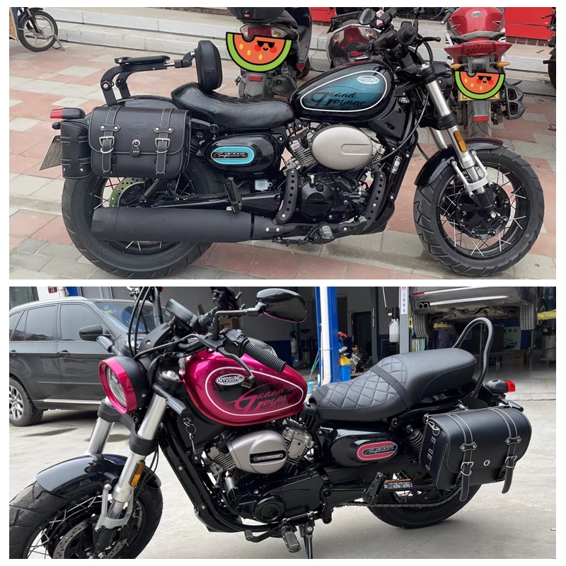 适用骁胜坦影250边包护杠大韩gv300S边包保险杠折叠靠背货架改装