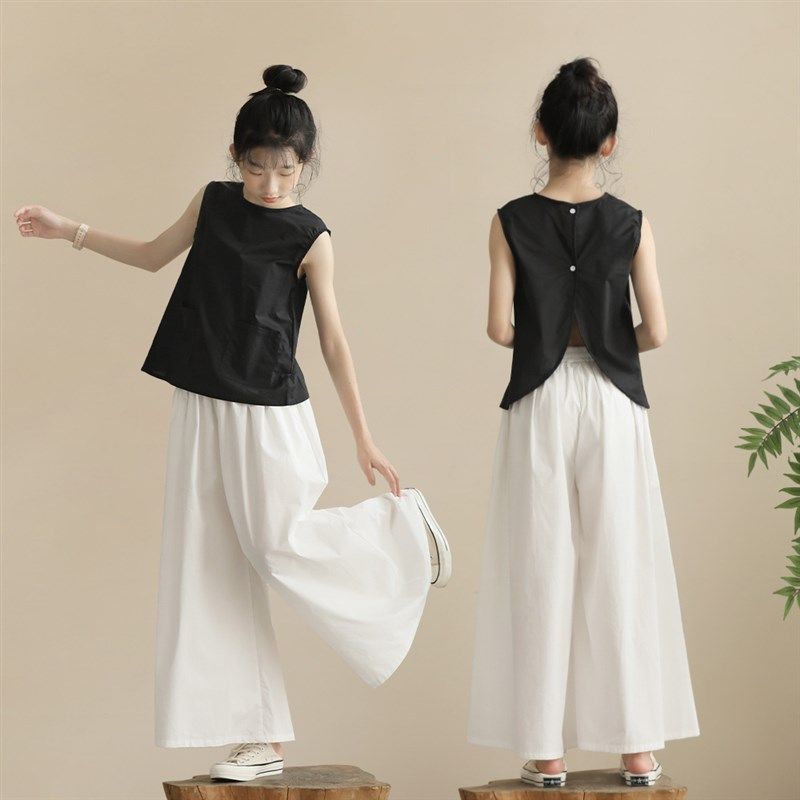 女童裙裤纯棉薄款透气亲子装夏款日系童装洋气时髦大童女孩阔腿裤,童装/婴儿装/亲子装,裤子,淘宝优惠券,粉丝福利购,淘宝优惠卷