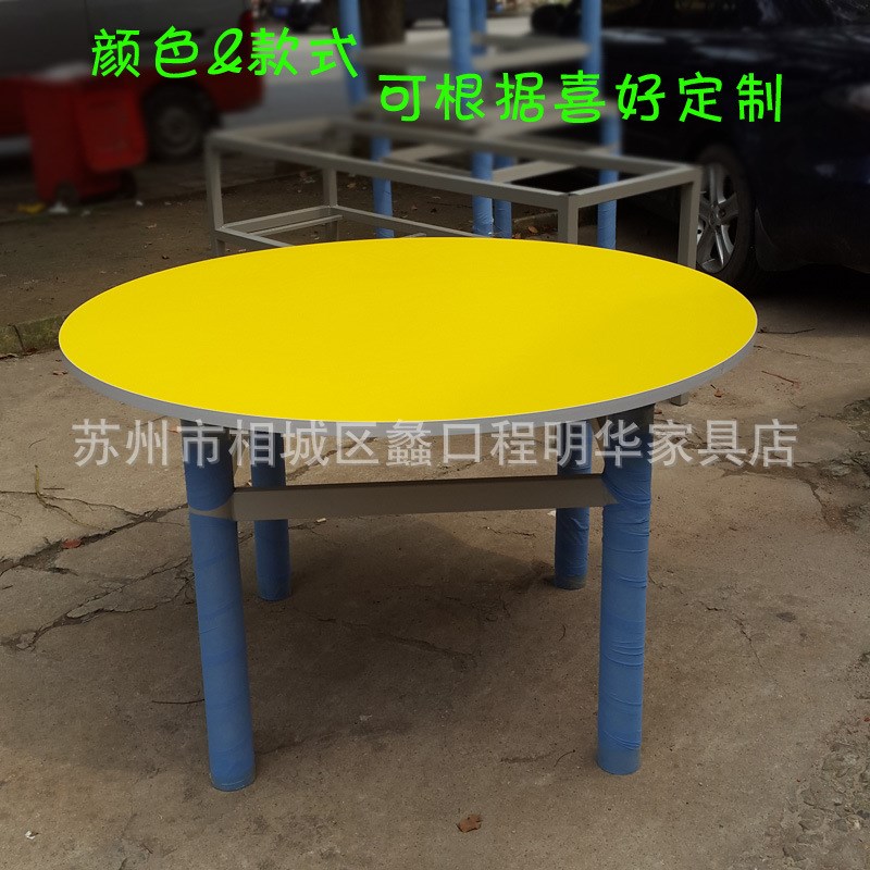 儿童手工圆实木课桌椅 厂家中式酒店家用客厅餐桌木质大圆桌