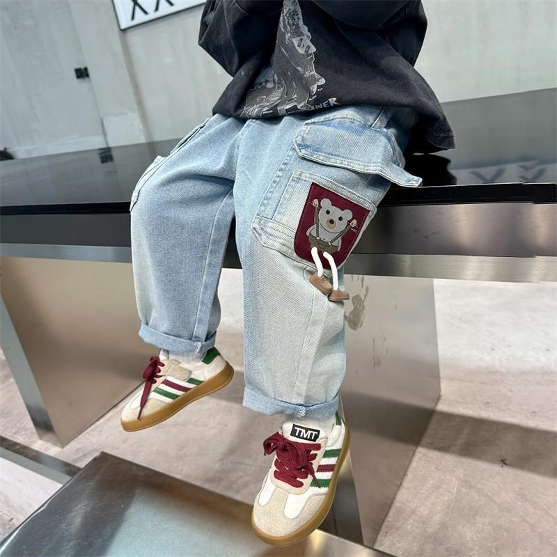 童装男童牛仔裤春秋款2025新款儿童春装裤子帅气男孩休闲工装长裤,童装/婴儿装/亲子装,儿童牛仔裤,淘宝优惠券,粉丝福利购,淘宝优惠卷