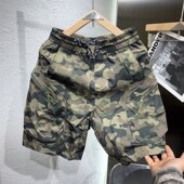 男士 宽松休闲百搭速干五分裤 夏季 短裤 2025新款 大码 迷彩工装 时尚