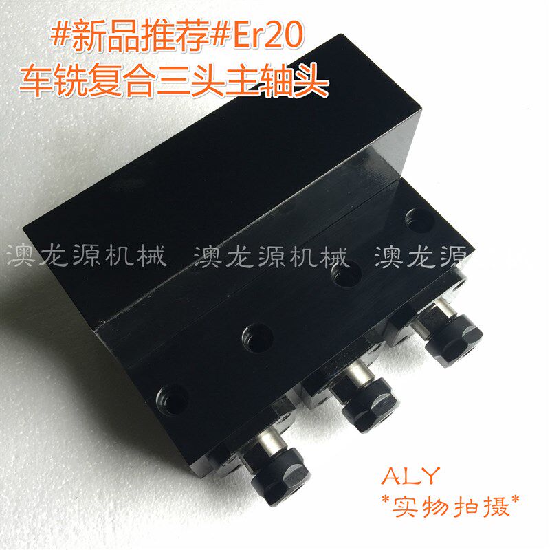 二三轴侧铣头动力头电机伺服侧铣动力头车铣复合动力头ER20