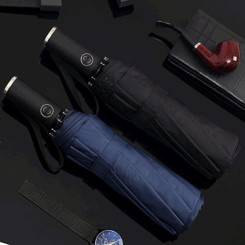 10骨全自动雨伞订做大号超大折叠伞高端商务礼品三折广告伞女