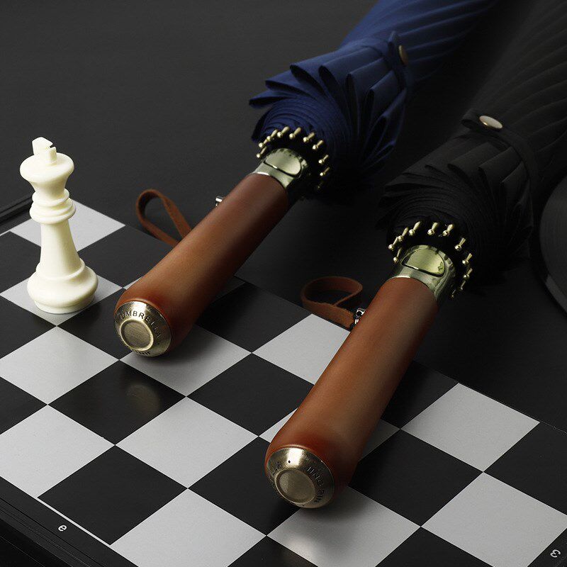 16骨木柄高尔夫雨伞超大号双人抗风直杆长柄伞男士商务广告礼品伞