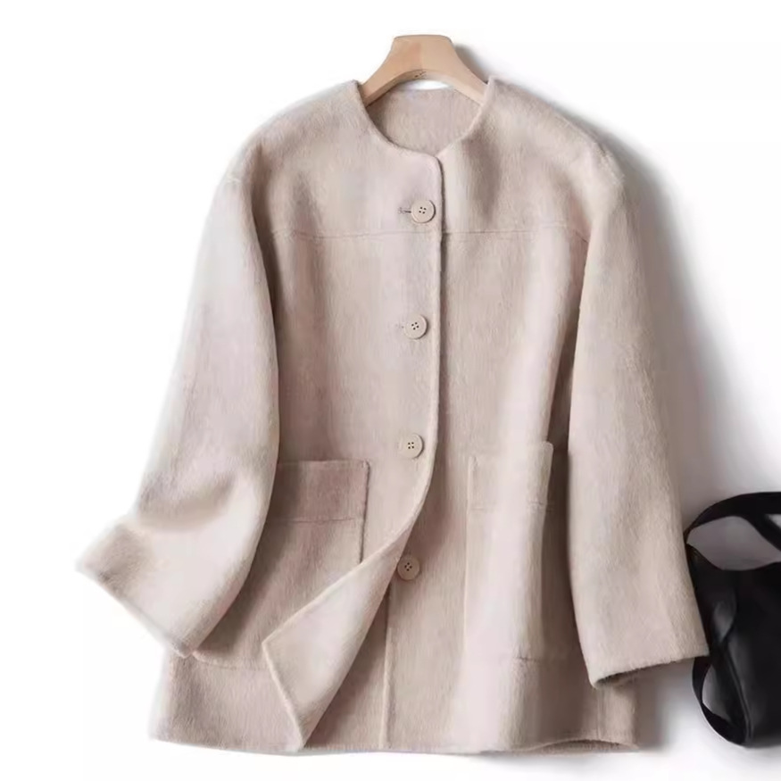 大气简约双面呢大衣秋冬