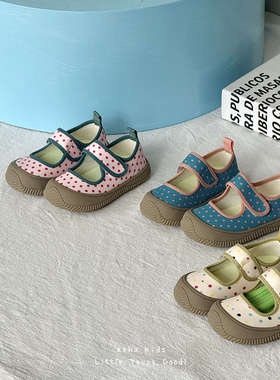 【波点玛丽珍】THE CBC KIDS女童帆布鞋春秋软底防滑儿童单鞋