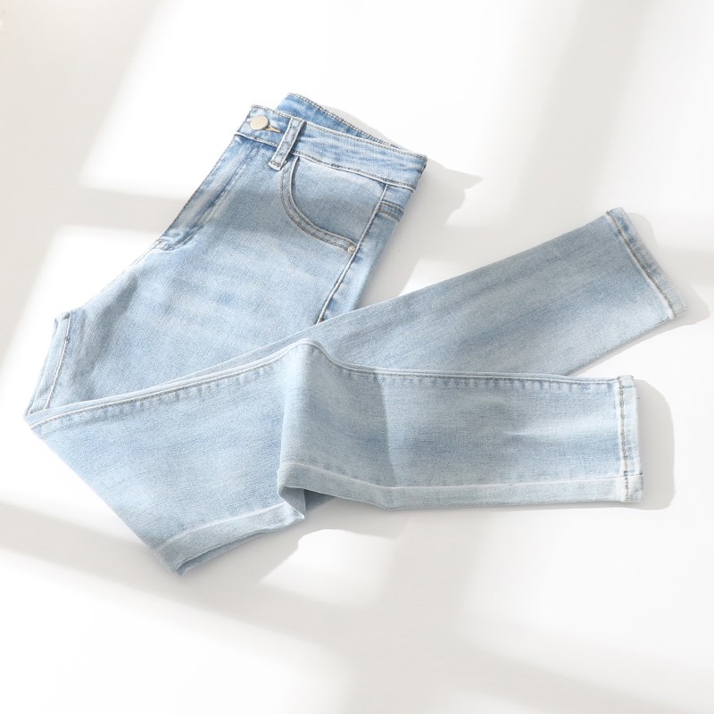 高腰修身小脚牛仔裤女春秋款2025新品弹力紧身显瘦铅笔八分九分裤