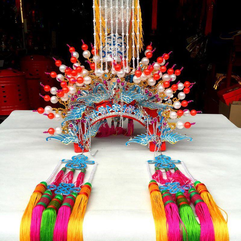娘娘帽妈祖娘娘帽神帽五凤冠霞帔帽冠戏剧古装戏曲菩萨帽女皇帽子
