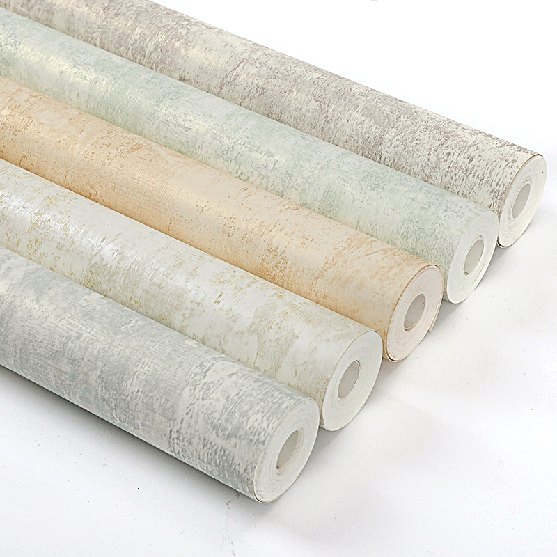 美式复古做旧素色满铺 暗纹纯纸墙纸 卧室客厅大面雅致环保壁纸