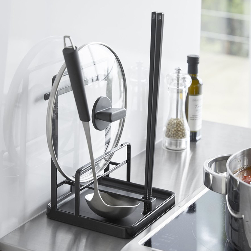 里本 厨房用品架 家用锅盖架砧板置物架 多功能抹布勺子筷子收纳