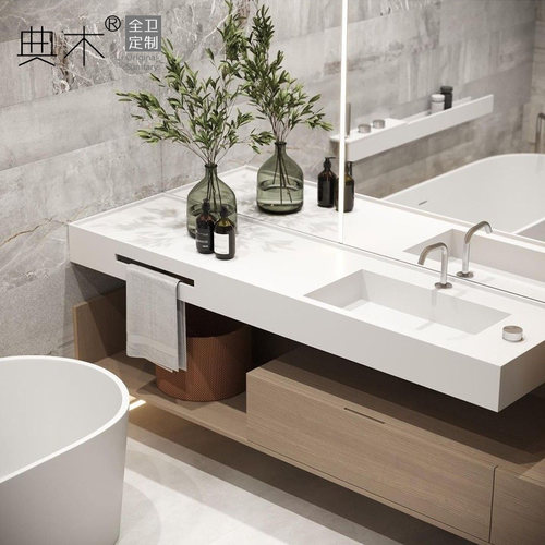 浴室柜2024新款洗脸盆柜组合现代简约轻奢卫生间卫浴柜洗漱台定制