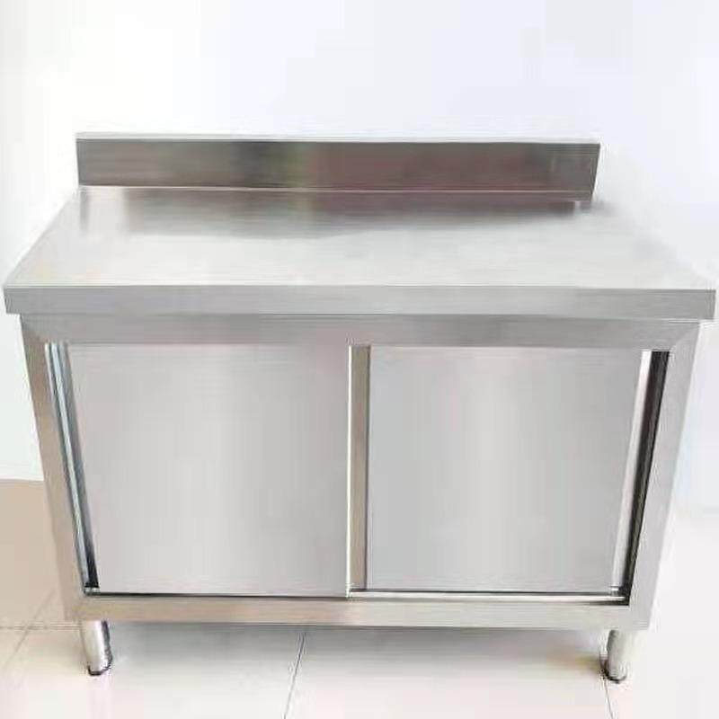 不锈钢拉门工作台打荷台三边围操作台酒店饭店厨房切菜桌靠背橱柜,家装主材,商用厨房操作台/工作台,淘宝优惠券,粉丝福利购,淘宝优惠卷