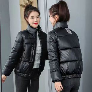 时尚外套短款百搭加厚时尚女士韩版大码保暖纯色棉服2023新款