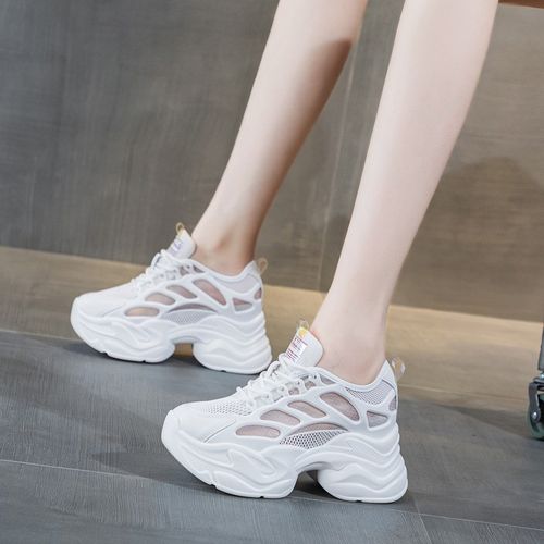 显瘦老爹鞋女2025新款爆款小个子9CM内增高厚底休闲透气运动网鞋