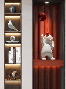 高档轻奢入户玄关摆件客厅电视柜家居酒柜装饰办公室书Z柜套装组