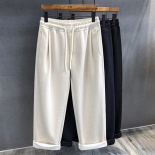 宽松直筒运动裤 质地软糯高端极简风坠感潮牌卫裤 春秋季 休闲裤 男士