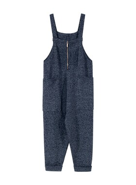 2021韩版针织背带裤连体阔腿休闲灰色哈伦裤潮女宽松秋季显瘦百搭