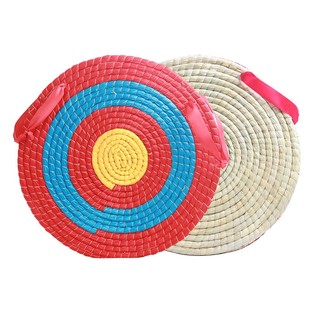 弓箭靶子圆方形草靶室内户外手提可挂反曲复合美猎传统射箭练习靶