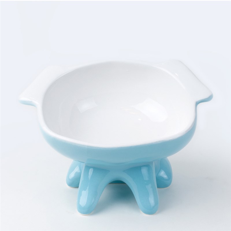 猫咪陶瓷宠物碗小呆碗狗狗猫碗猫咪狗狗用品 猫陶瓷宠物食盆现货