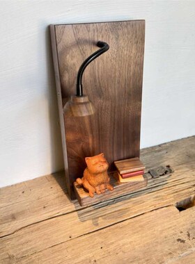 中古充电小众复古客厅卧室床头玄关过道民宿咖啡厅装饰木置物壁