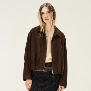 美式 复古皮革翻领拉链夹克外套 RAVIZZA26春夏 SIMONETTA