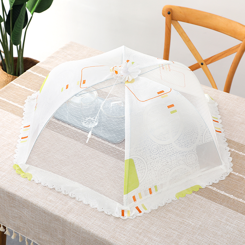 餐桌盖菜罩子家用防苍蝇食物罩大号折叠防尘罩长方形遮碗罩菜伞