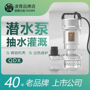 凌霄QDX潜水泵高扬程大流量农田灌溉家用抽水泵220V小型污水泵