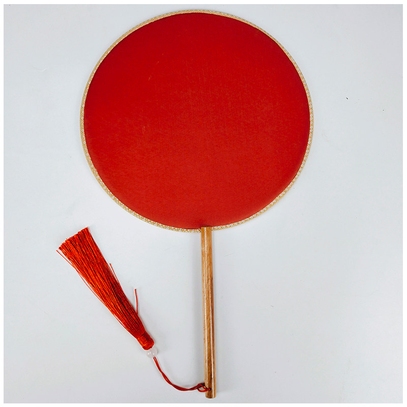 空白团扇刺绣I手工材料包圆形古典风舞蹈扇 手绘画女式汉服扇子