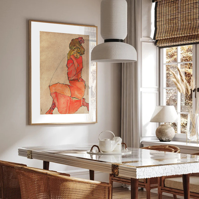 装饰画席勒素描抽象艺术挂画艺术微喷视觉体验客厅饭厅背景墙壁画