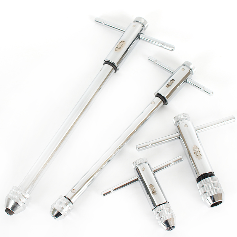 正反可调式棘轮丝锥扳手绞手丝攻扳手T型加长型丝锥铰手攻丝工具