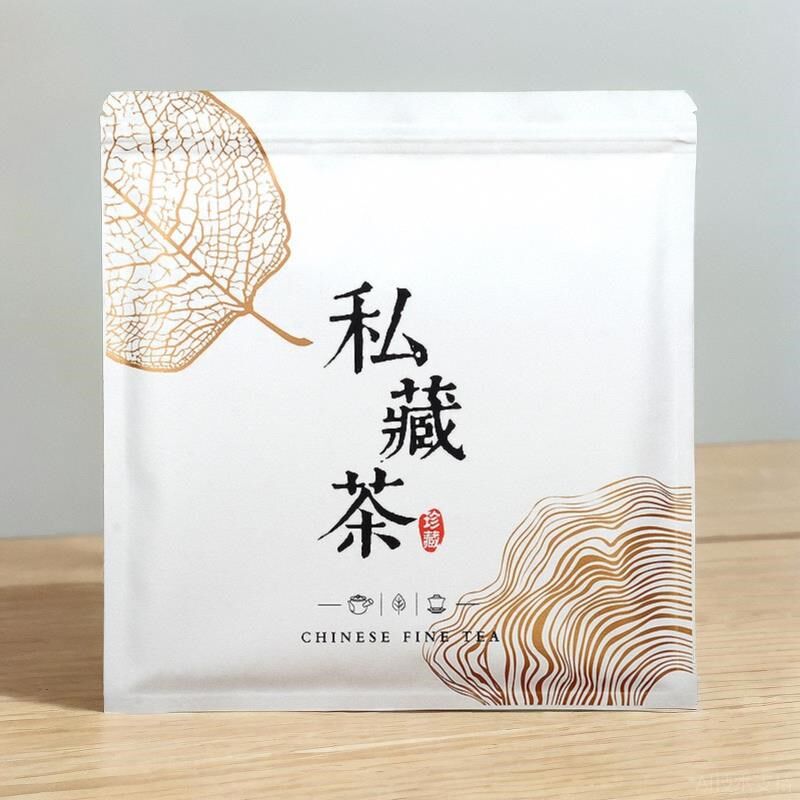 牛皮纸立体自封袋茶叶铝箔袋盒锡纸袋锡箔袋包装袋散茶通用密封袋