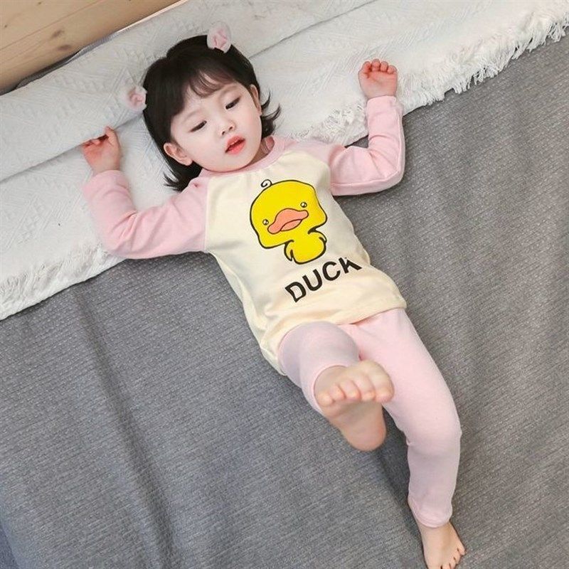 儿童睡衣套装春秋款长袖秋衣秋裤女童高腰护肚家居服女孩秋装洋气,童装/婴儿装/亲子装,家居服套装,淘宝优惠券,粉丝福利购,淘宝优惠卷