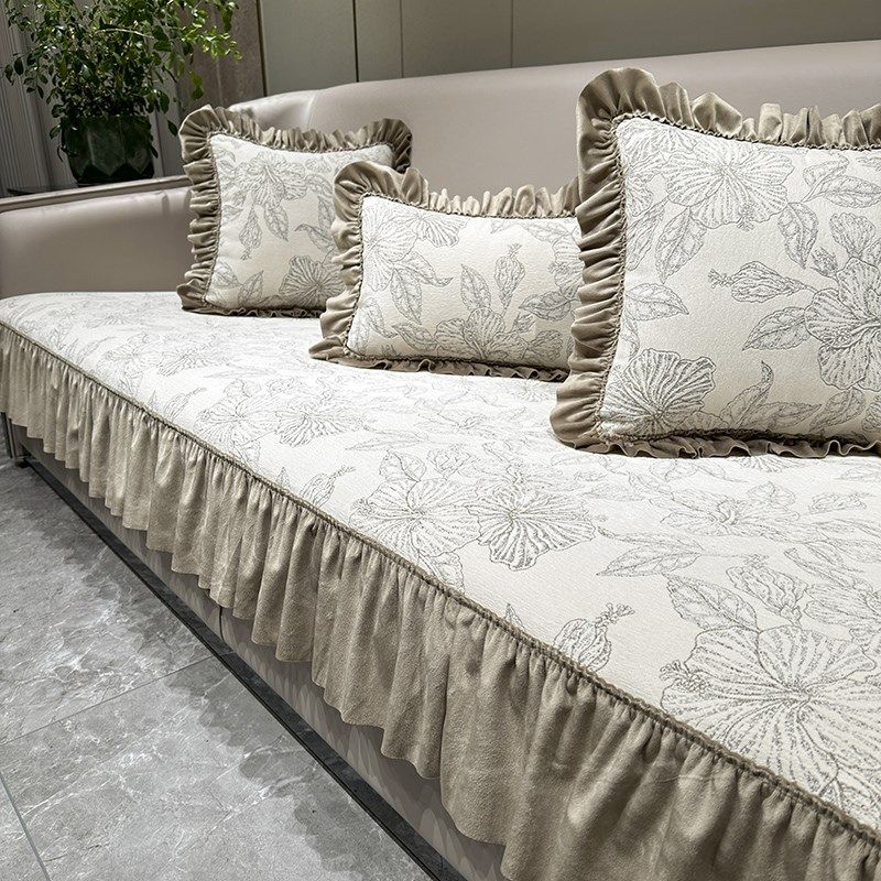 田园风沙发垫2024新款四季通用防滑欧美法式高档奢华坐垫套罩定制