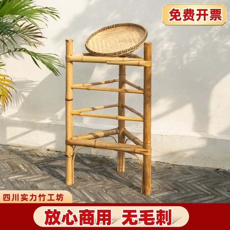 竹架子置物架竹编簸箕火锅架竹制品多层楠竹竹三脚架菜架子天然,特色手工艺,竹编/竹雕,淘宝优惠券,粉丝福利购,淘宝优惠卷
