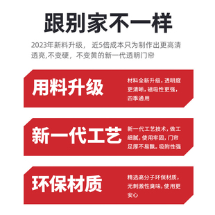 超市大门专用透明pvc软门帘挡风防走冷隔断防风门帘全磁条商用帘