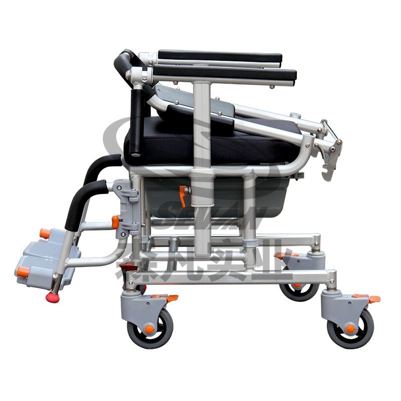 森凡 洗澡轮椅折叠带坐便康复护理移位推车 水洗沐浴淋浴坐便推椅
