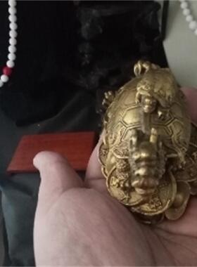 创意龙龟摆件铜子母斗三煞是非壁刀天斩墙角路冲反弓镇宅客厅招财