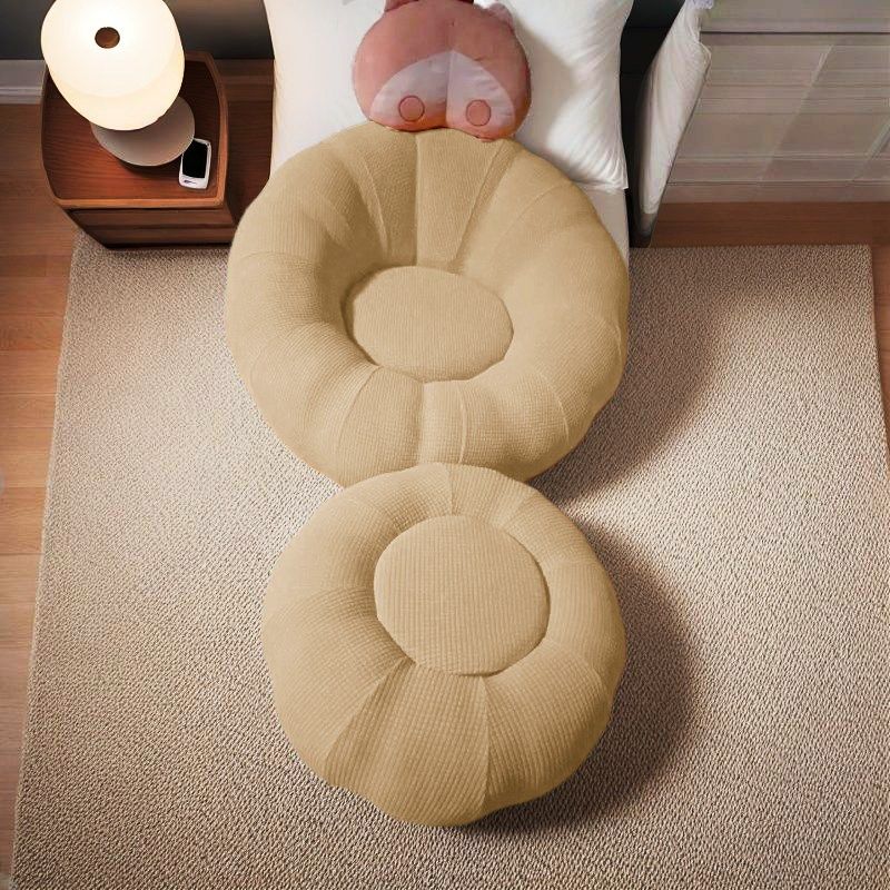 定做南瓜沙发套加厚懒人休闲躺椅罩防尘南瓜椅脚踏凳套子全包通用