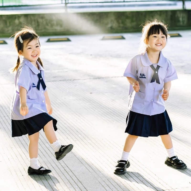 泰国泰式儿童校服套装中小学生男女童jk制服衬衫幼儿园园服班服