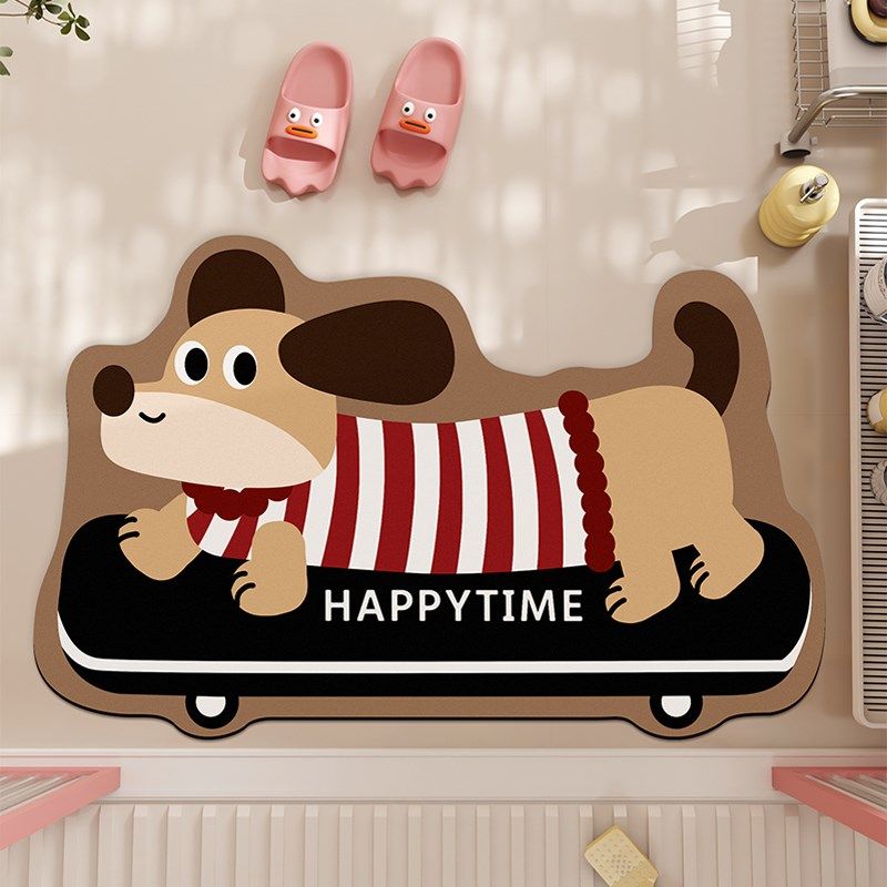 可爱浴室吸水地垫软硅藻泥家用进门厨房门口卫生间厕所防滑脚垫子,居家布艺,家用脚垫,淘宝优惠券,粉丝福利购,淘宝优惠卷