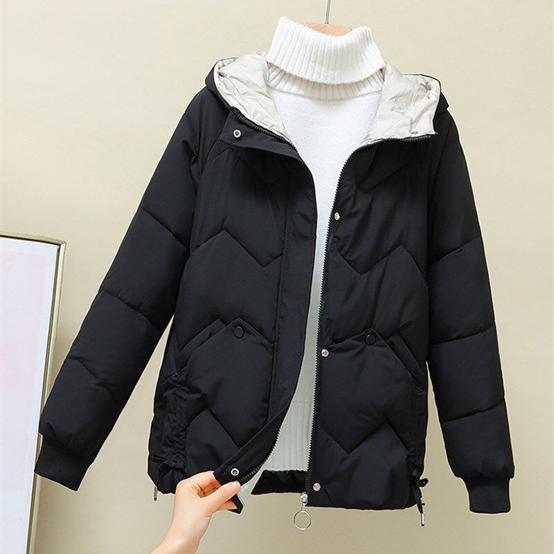 高级感超好看羽绒棉服女短款2023年新款冬季外套小个子宽松棉衣女