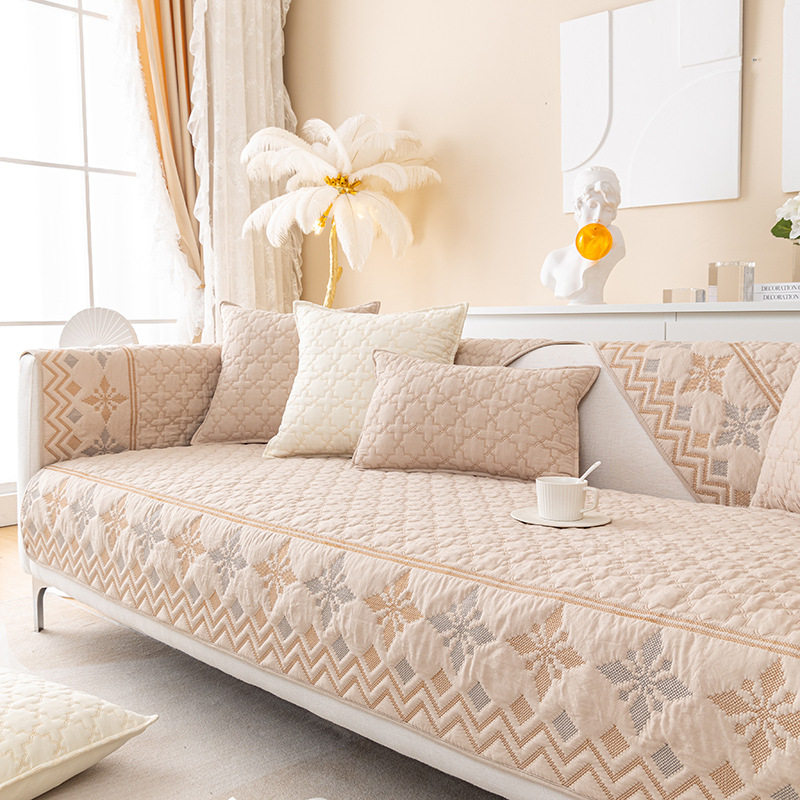 水洗棉沙发垫四季通用款田园风防滑沙发巾靠背巾盖布沙发垫子全套
