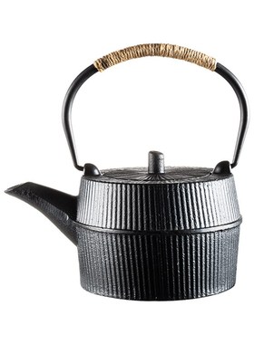 邸高家居新中式茶室样板间软装陈列布置玄武岩干泡台手工茶则摆件