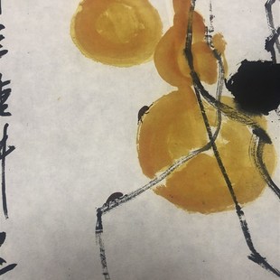 名画复制品齐白石葫芦图大写意水墨花鸟画国画艺术微喷临摹高清画