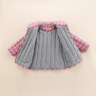 儿童冬季纯棉保暖家居服套装男童女童手工三层夹棉翻领加厚棉睡衣