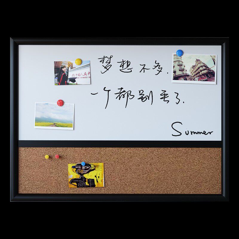 西景木框*9挂式白板软木创意搭配家用留言板办公记事板咖啡店装饰