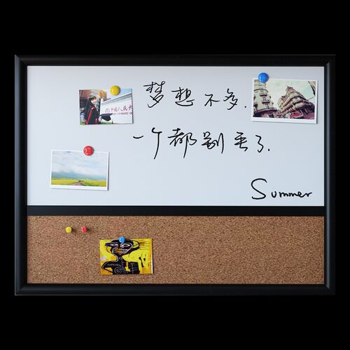 西景木框*9挂式白板软木创意搭配家用留言板办公记事板咖啡店装饰