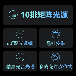贵翔 生长灯全光谱仿太阳光LED灯水稻光合作用多肉补光灯上色