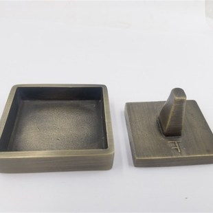 仿古铜印铜佛法僧宝印铜印铜底座佛法僧三宝印公分印章